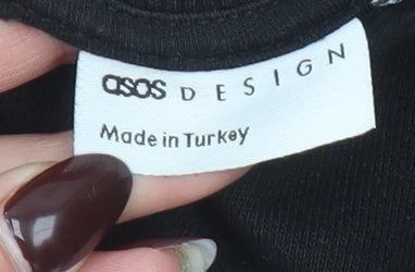 Womens UK Size 8 ASOS DESIGN Black Pullover Sweatshirt