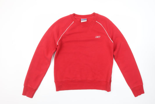 Womens UK Size S Reebok Red Pullover Sweatshirt