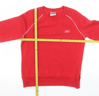 Womens UK Size S Reebok Red Pullover Sweatshirt