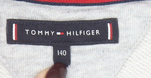 Boys UK Size 12 Years Tommy Hilfiger Grey Full Zip Hoodie