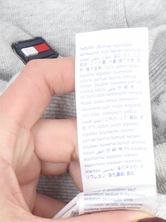 Boys UK Size 12 Years Tommy Hilfiger Grey Full Zip Hoodie