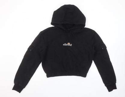 Womens UK Size 10 ellesse Black Pullover Hoodie