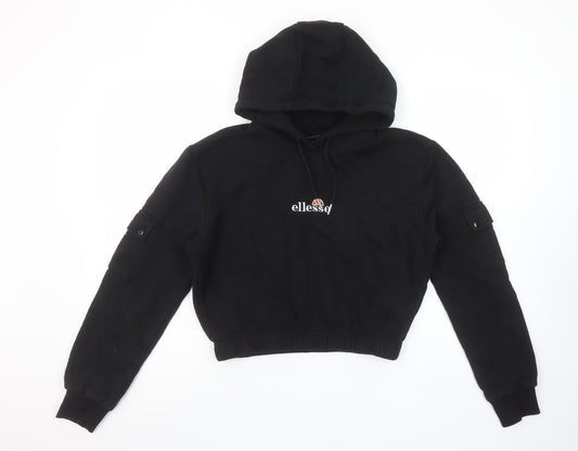 Womens UK Size 10 ellesse Black Pullover Hoodie