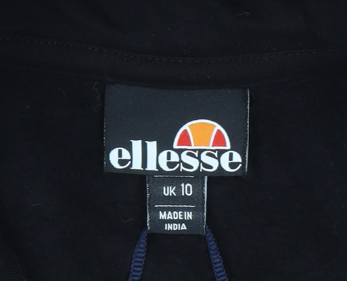 Womens UK Size 10 ellesse Black Pullover Hoodie