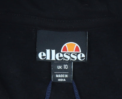 Womens UK Size 10 ellesse Black Pullover Hoodie
