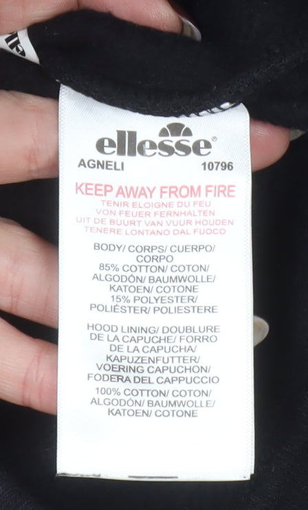 Womens UK Size 10 ellesse Black Pullover Hoodie