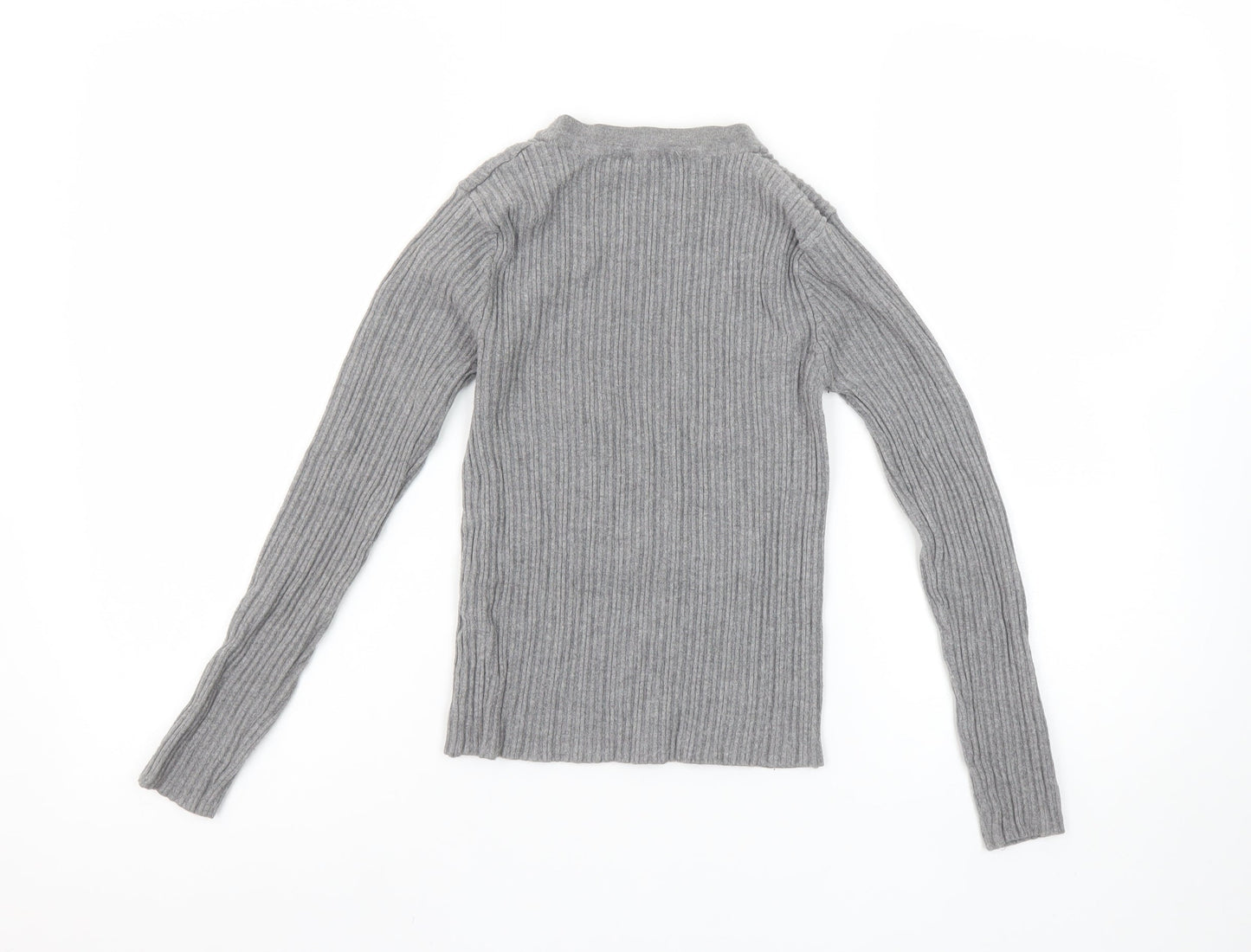 Girls UK Size S FOREVER 21 Grey Basic Pullover T-Shirt