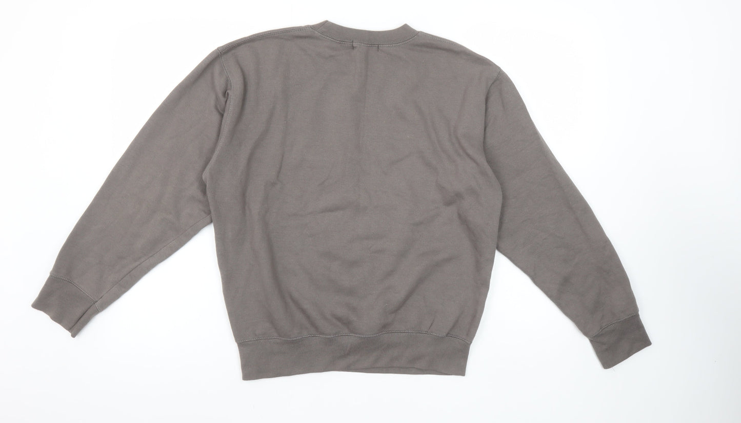 Womens UK Size S PRETTYLITTLETHING Grey Pullover Sweatshirt