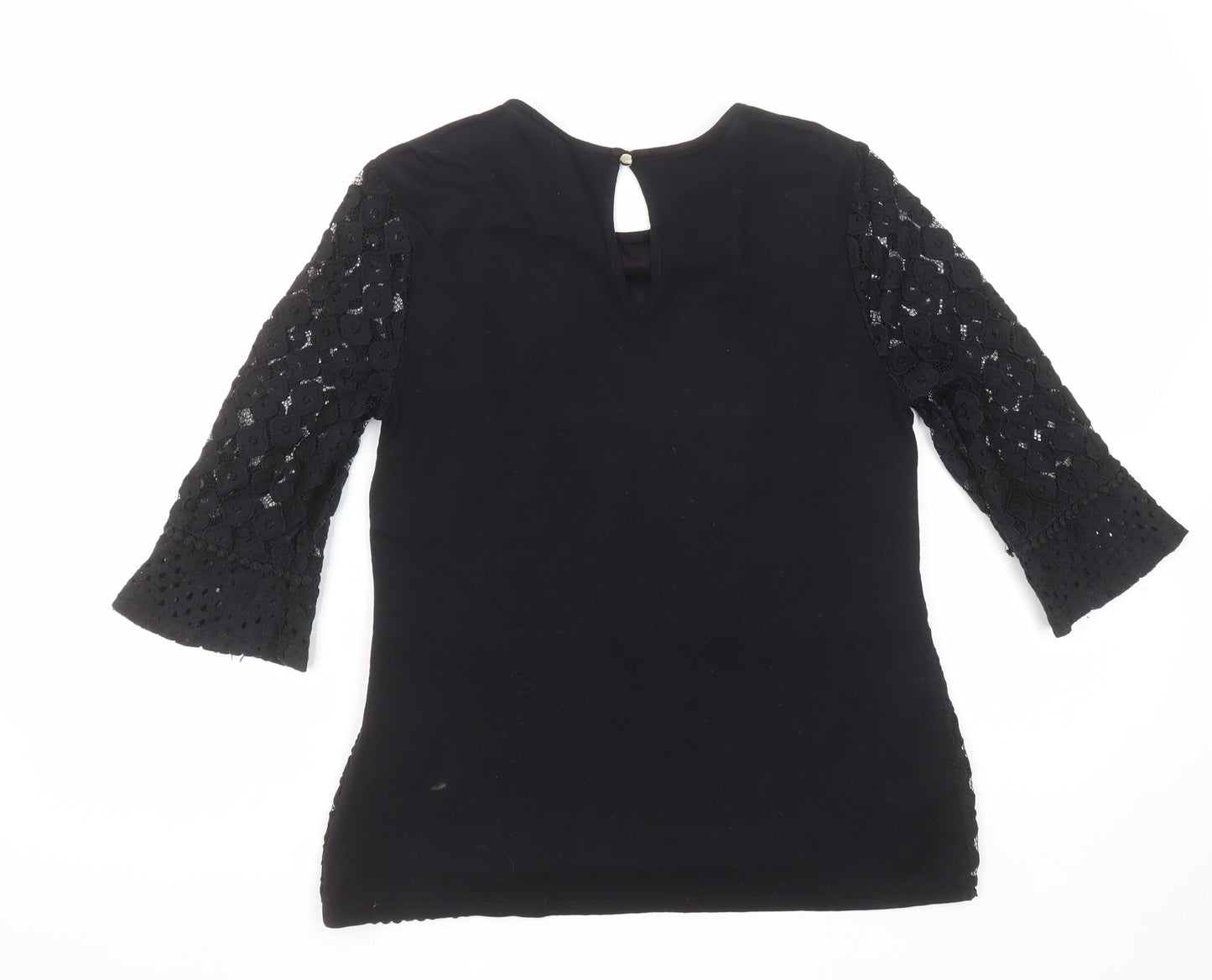 Womens UK Size S Oasis Black Tunic Blouse