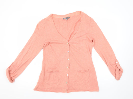 Womens UK Size 12 Laura Ashley Pink Cardigan Jumper