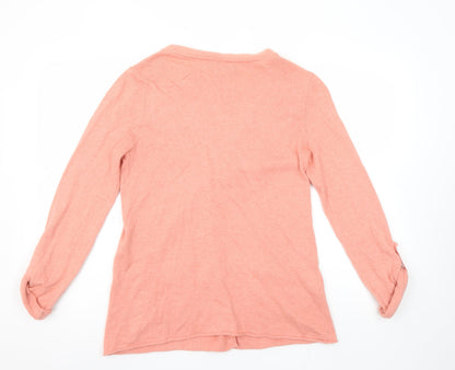 Womens UK Size 12 Laura Ashley Pink Cardigan Jumper