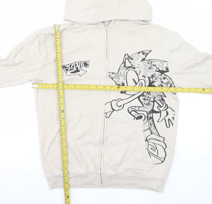 Girls UK Size 12-13 Years George Beige Full Zip Hoodie