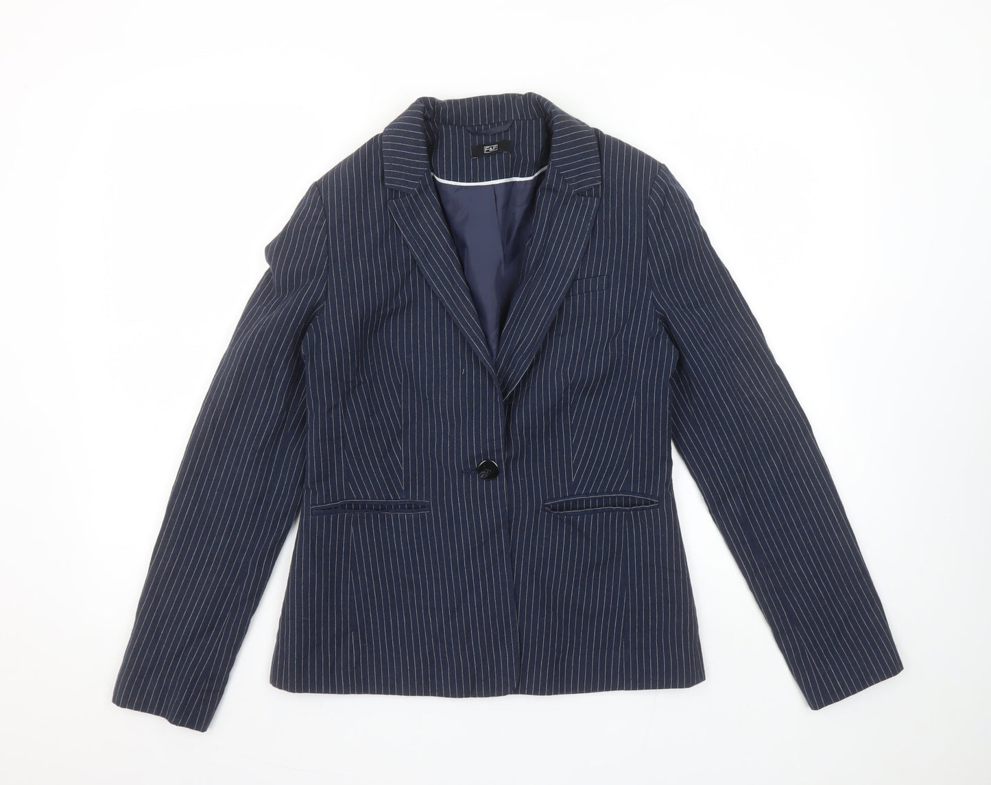 Womens UK Size 10 F&F Regular Blue Blazer