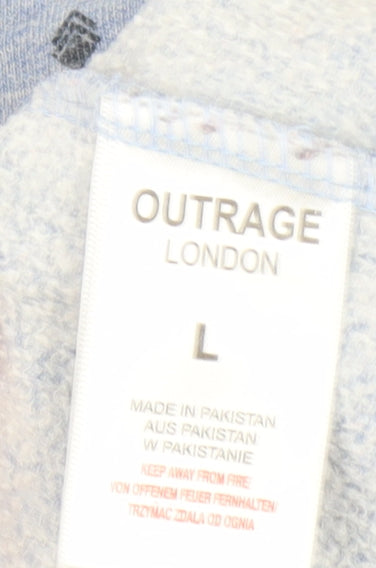 Mens UK Size L Outrage London Blue Pullover Sweatshirt