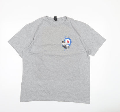 Mens UK Size L Gildan Grey  T-Shirt