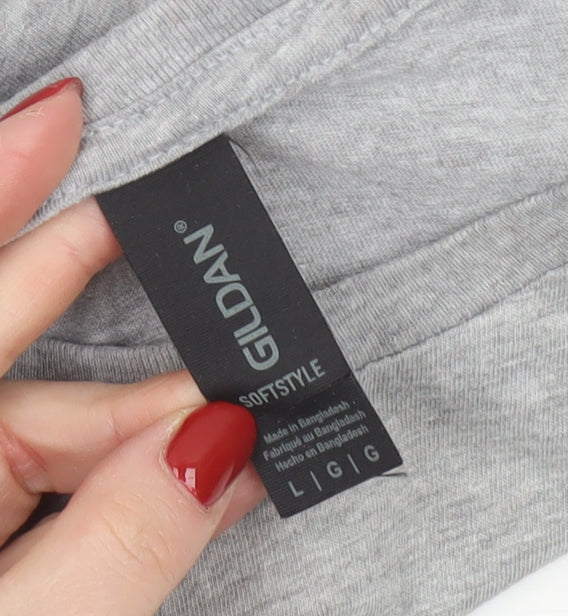 Mens UK Size L Gildan Grey  T-Shirt