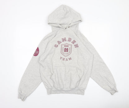 Mens UK Size S Fruit of the Loom Grey Pullover Hoodie