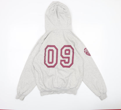 Mens UK Size S Fruit of the Loom Grey Pullover Hoodie