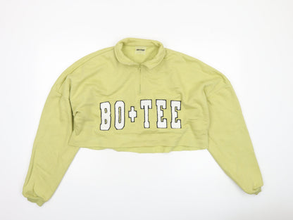 Womens UK Size L Bo+Tee Green Pullover Sweatshirt