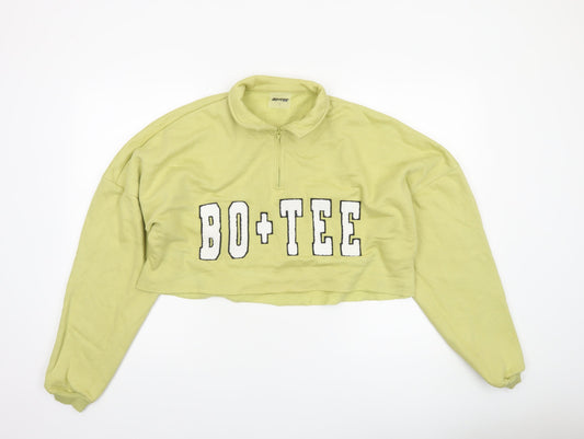Womens UK Size L Bo+Tee Green Pullover Sweatshirt