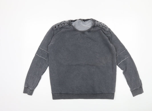 Womens UK Size M Mavi Grey Pullover Sweatshirt