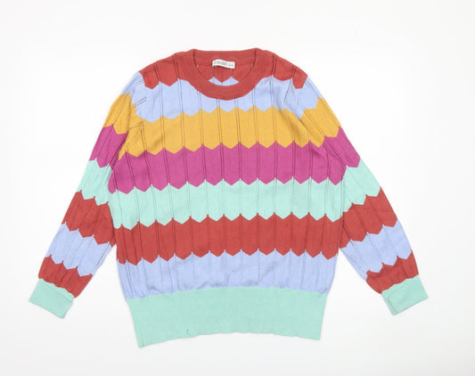Womens UK Size M Gallery Multicoloured Pullover Jumper