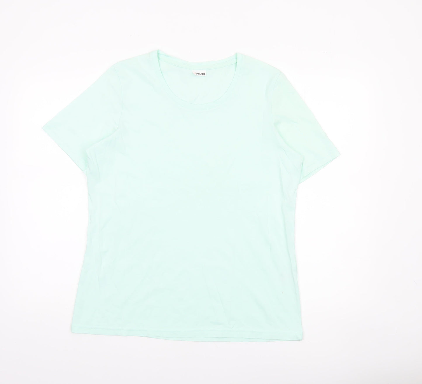 Womens UK Size 14/16 Damart Green Basic T-Shirt