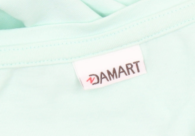 Womens UK Size 14/16 Damart Green Basic T-Shirt