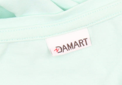 Womens UK Size 14/16 Damart Green Basic T-Shirt