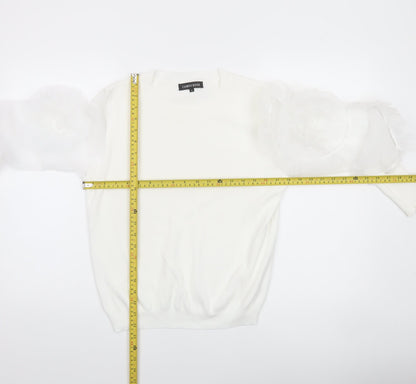 Womens UK Size S Cameo Rose White Pullover Jumper