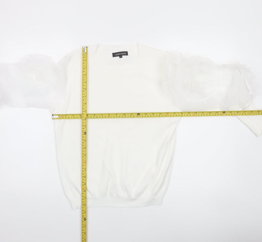 Womens UK Size S Cameo Rose White Pullover Jumper