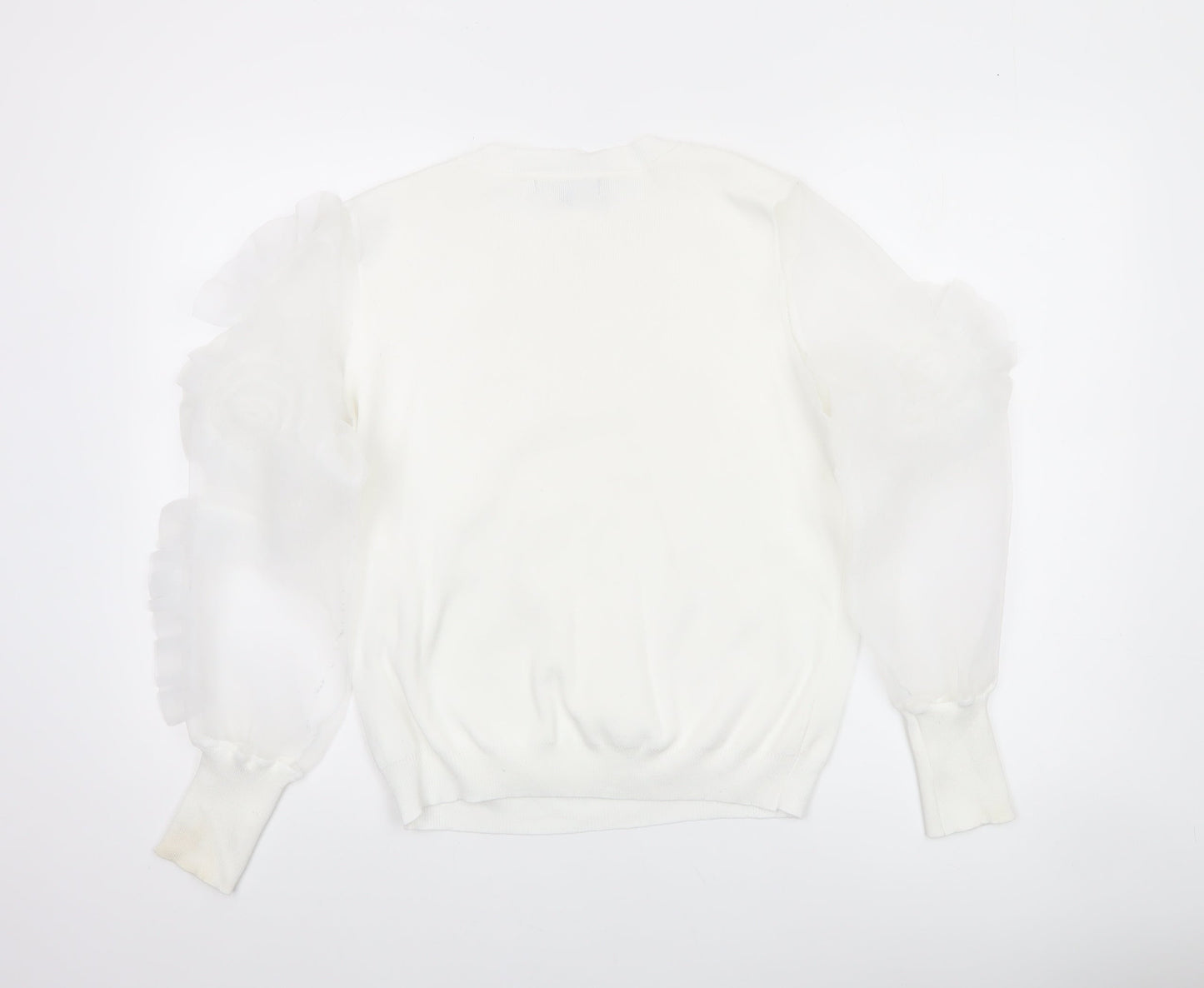 Womens UK Size S Cameo Rose White Pullover Jumper