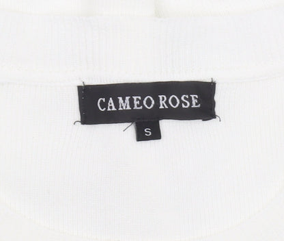 Womens UK Size S Cameo Rose White Pullover Jumper
