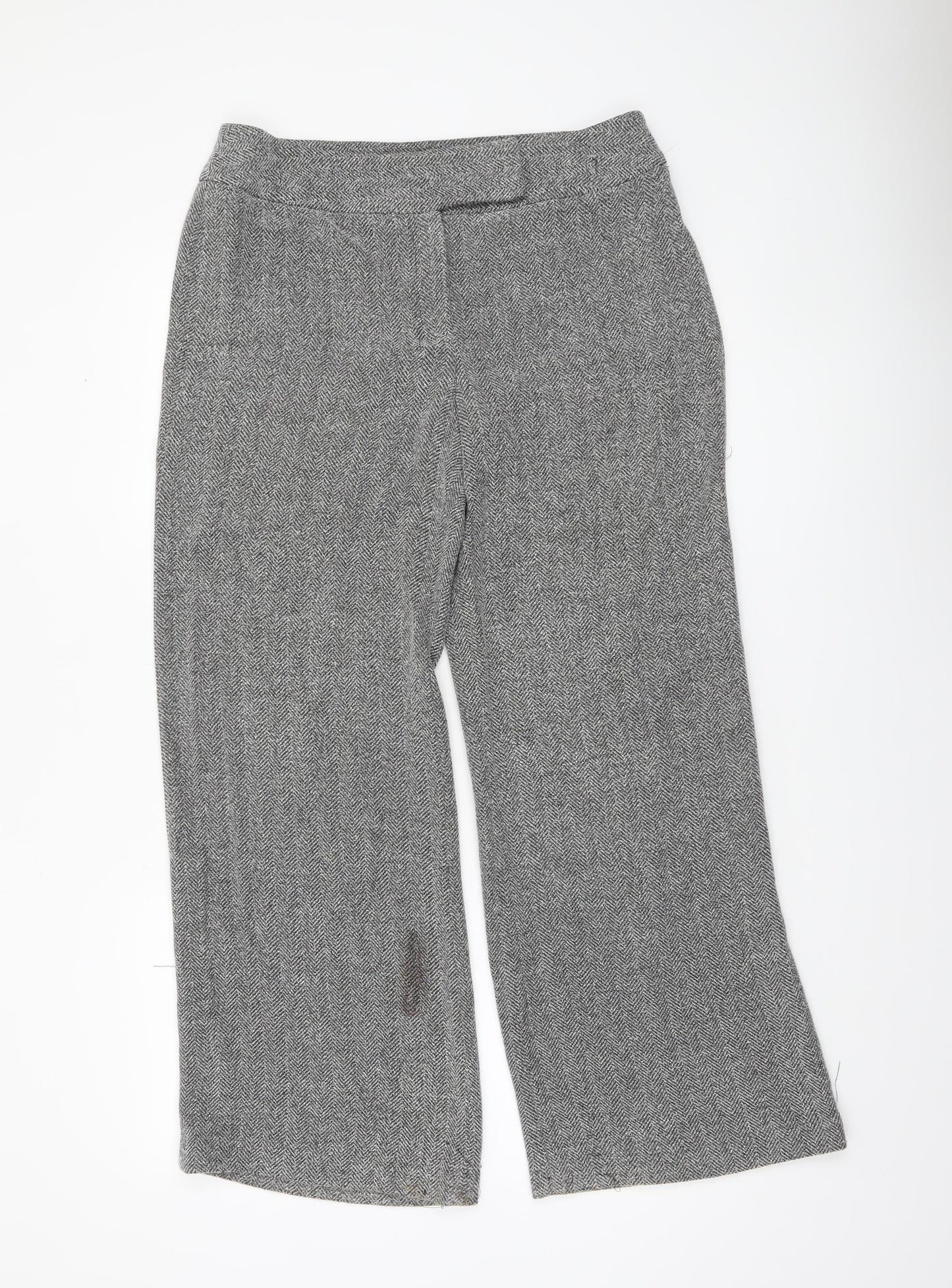 Womens UK Size 14 NEXT Regular Fit Business Workwear Casual Grey Trousers