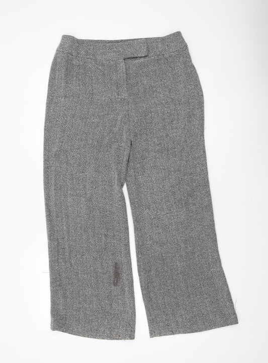Womens UK Size 14 NEXT Regular Fit Business Workwear Casual Grey Trousers