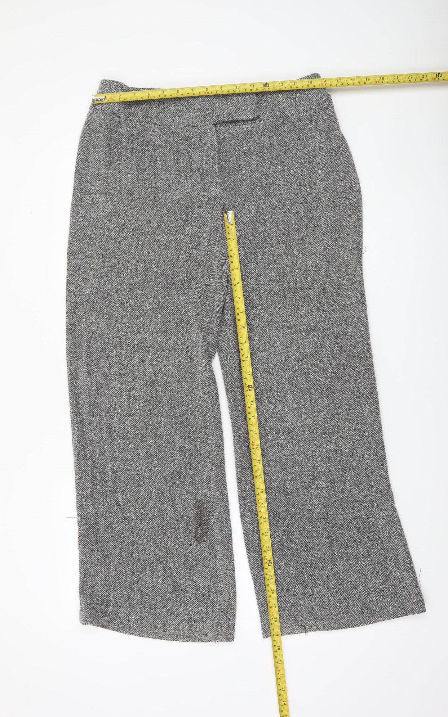 Womens UK Size 14 NEXT Regular Fit Business Workwear Casual Grey Trousers