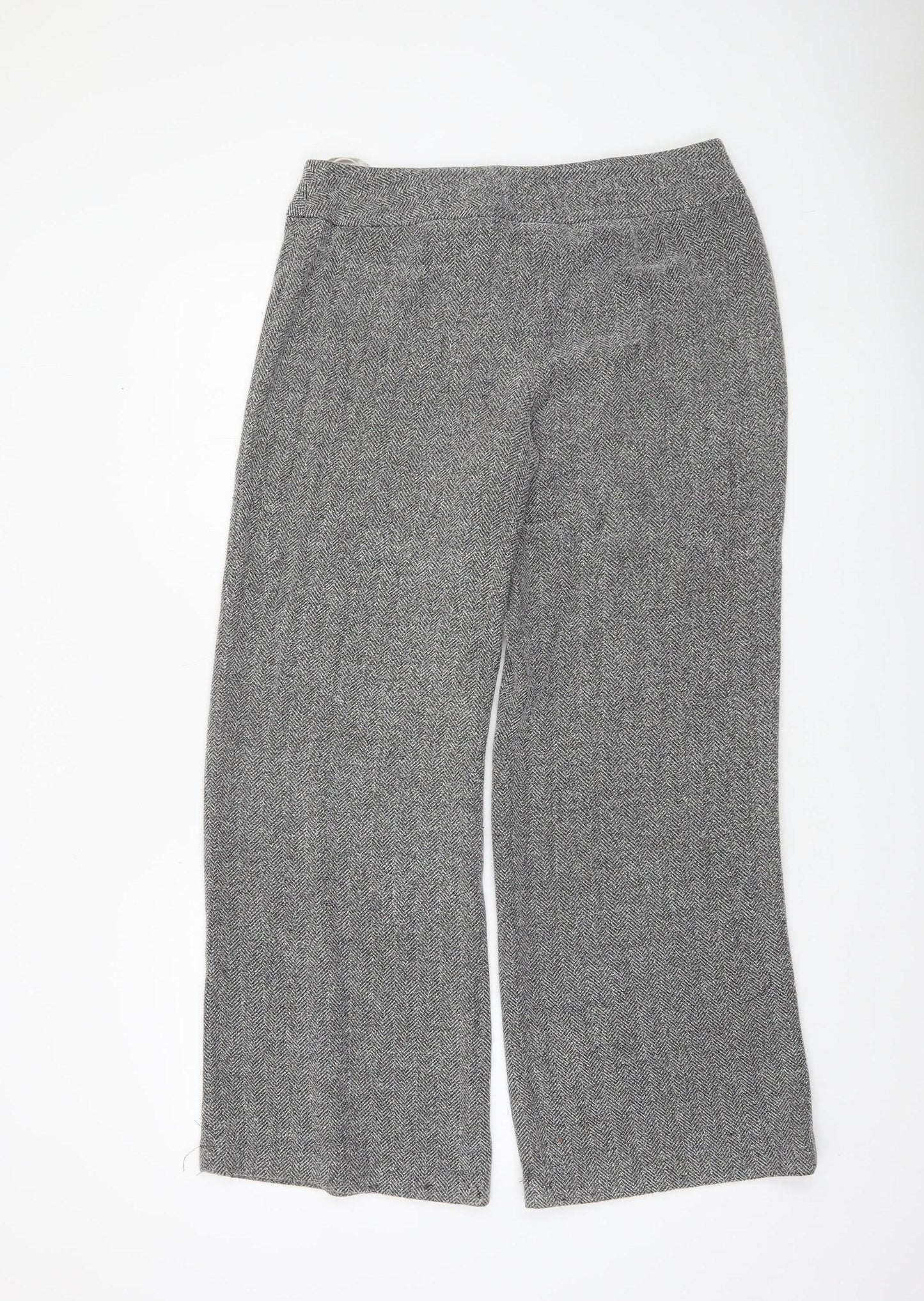 Womens UK Size 14 NEXT Regular Fit Business Workwear Casual Grey Trousers