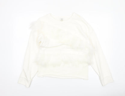 Womens UK Size S River Island Ivory Pullover Sweatshirt