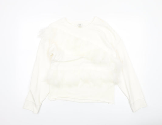 Womens UK Size S River Island Ivory Pullover Sweatshirt