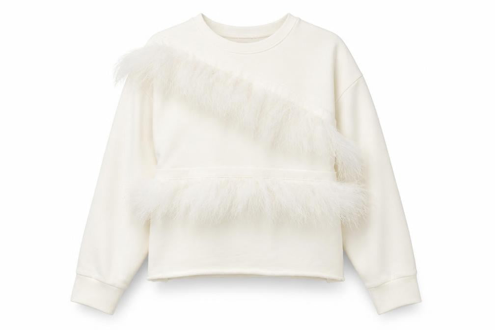 Womens UK Size S River Island Ivory Pullover Sweatshirt