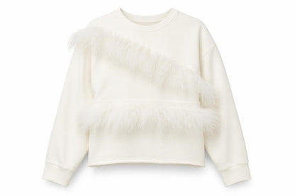 Womens UK Size S River Island Ivory Pullover Sweatshirt