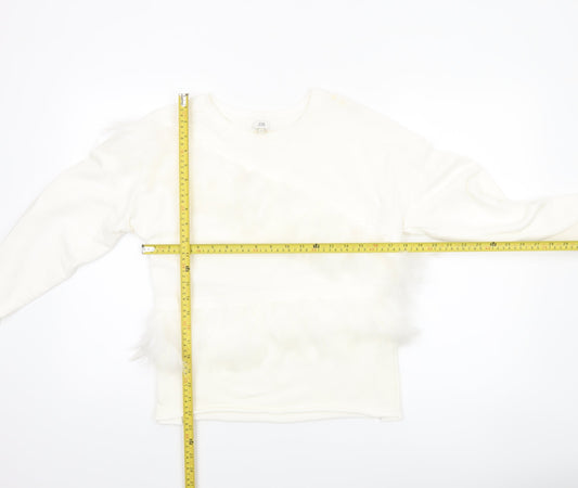Womens UK Size S River Island Ivory Pullover Sweatshirt