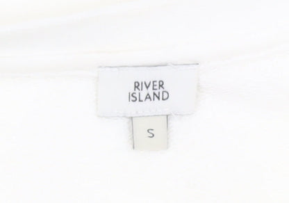 Womens UK Size S River Island Ivory Pullover Sweatshirt