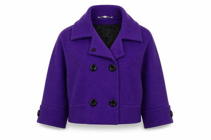 Womens UK Size 12 Roberto Verino Purple Pea Coat