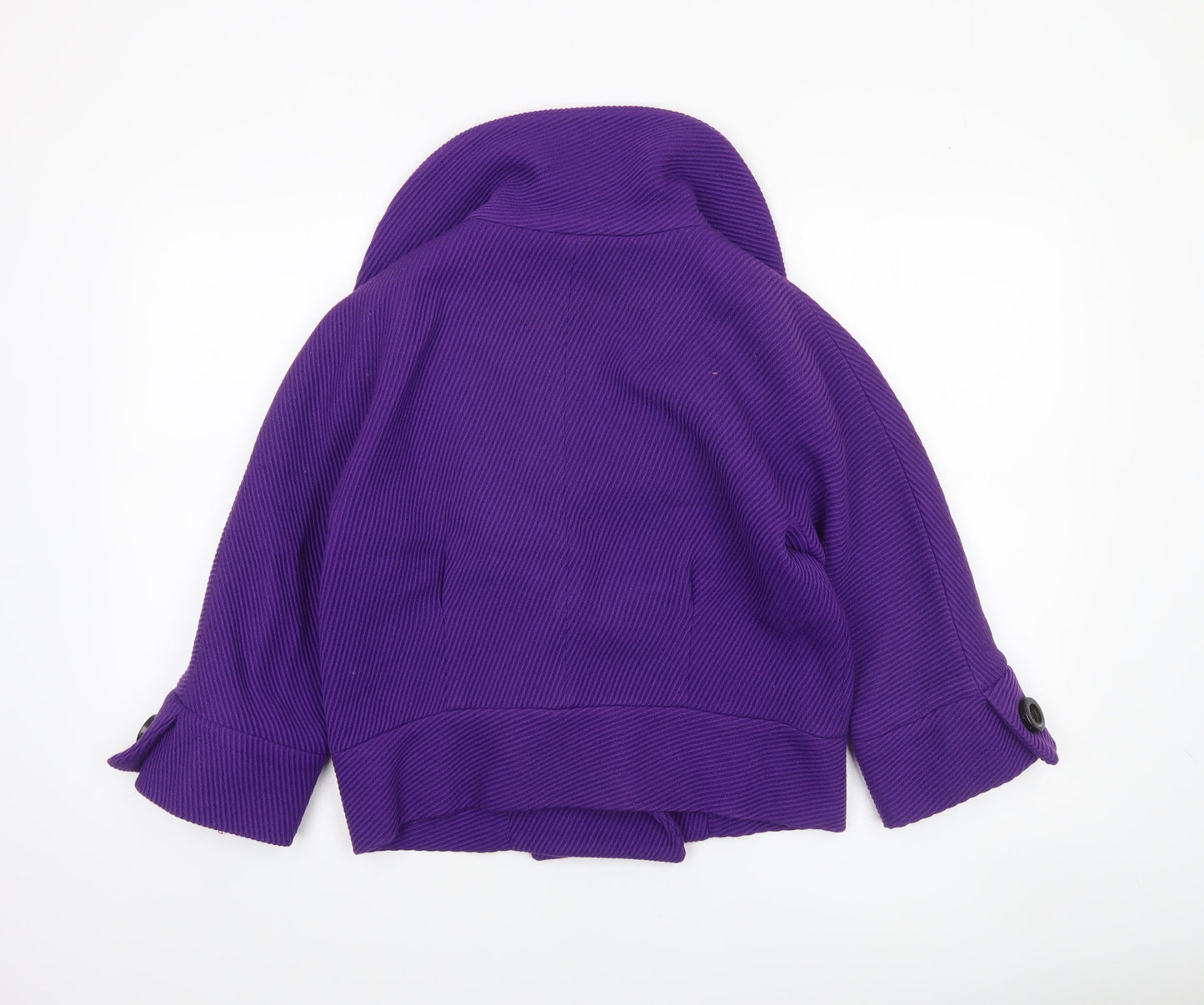 Womens UK Size 12 Roberto Verino Purple Pea Coat