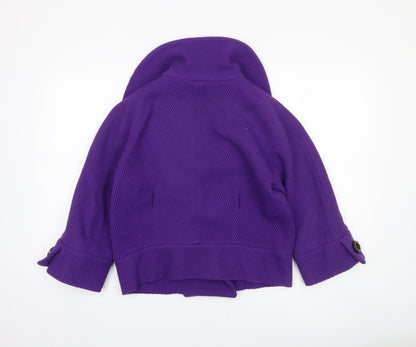 Womens UK Size 12 Roberto Verino Purple Pea Coat