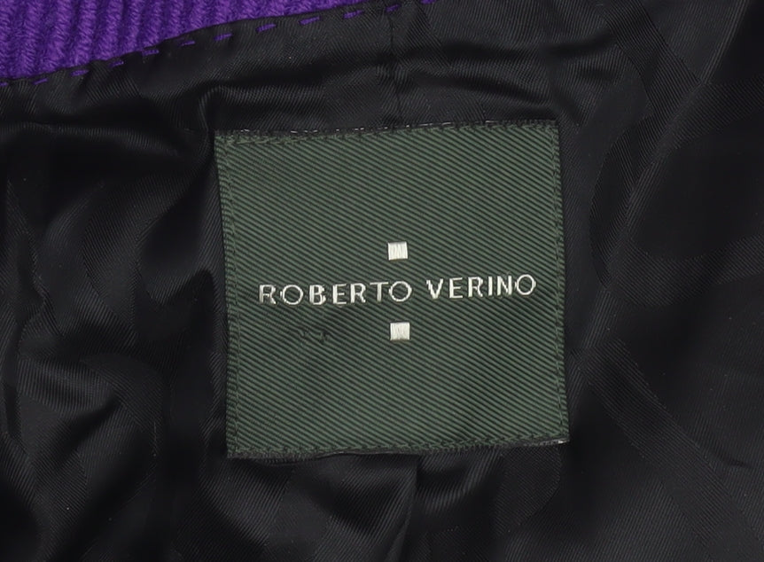 Womens UK Size 12 Roberto Verino Purple Pea Coat