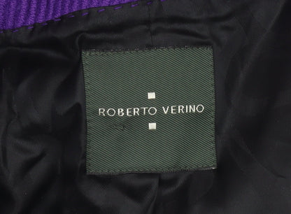 Womens UK Size 12 Roberto Verino Purple Pea Coat
