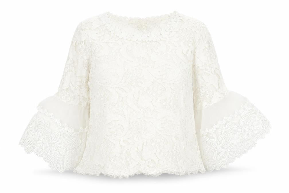 Womens UK Size S Luzabelle Ivory Tunic Blouse