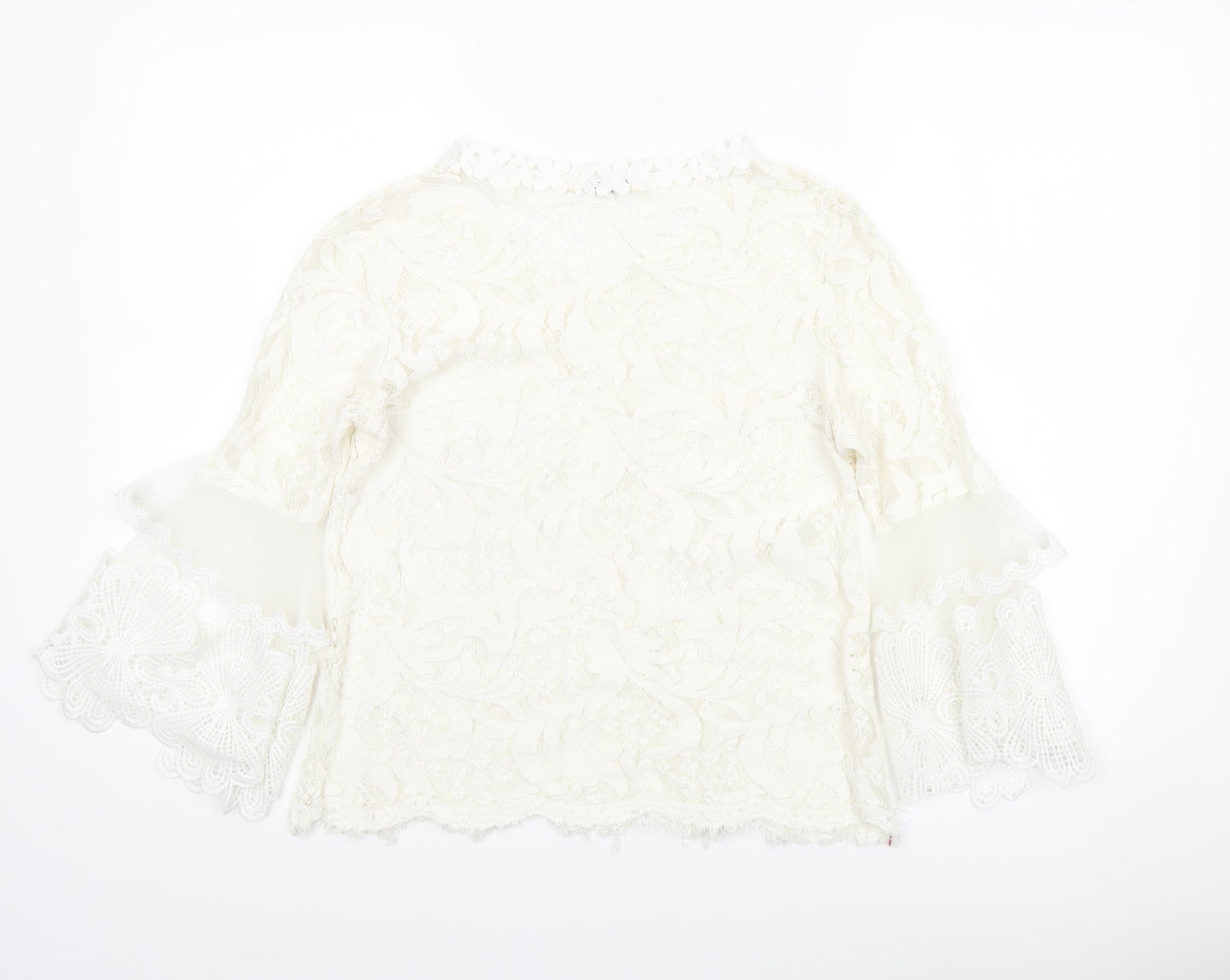 Womens UK Size S Luzabelle Ivory Tunic Blouse